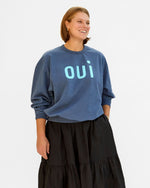 Load image into Gallery viewer, Oversized Sweatshirt in Faded Navy Oui
