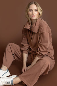 Half Zip Top in Clove