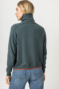 Tipped Turtleneck Sweater in Spruce