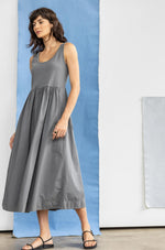 Load image into Gallery viewer, Mixed Media Maxi Dress in Granite
