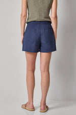 Load image into Gallery viewer, Linen Blend Skort in Navy
