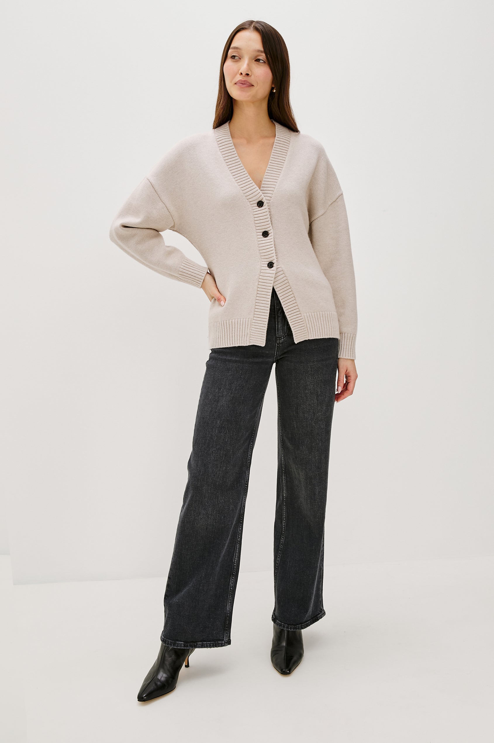 Philippa Cardigan in Taupe