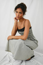 Load image into Gallery viewer, Primrose Dress in Ivory Jet Gingham
