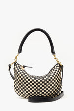 Load image into Gallery viewer, Petit Moyen Messenger in Black &amp; Cream Woven Checker
