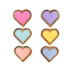 Load image into Gallery viewer, Pastel Triple Heart Earrings
