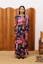 Load image into Gallery viewer, Cattleya Dress in Night Salon Print
