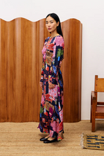 Load image into Gallery viewer, Cattleya Dress in Night Salon Print

