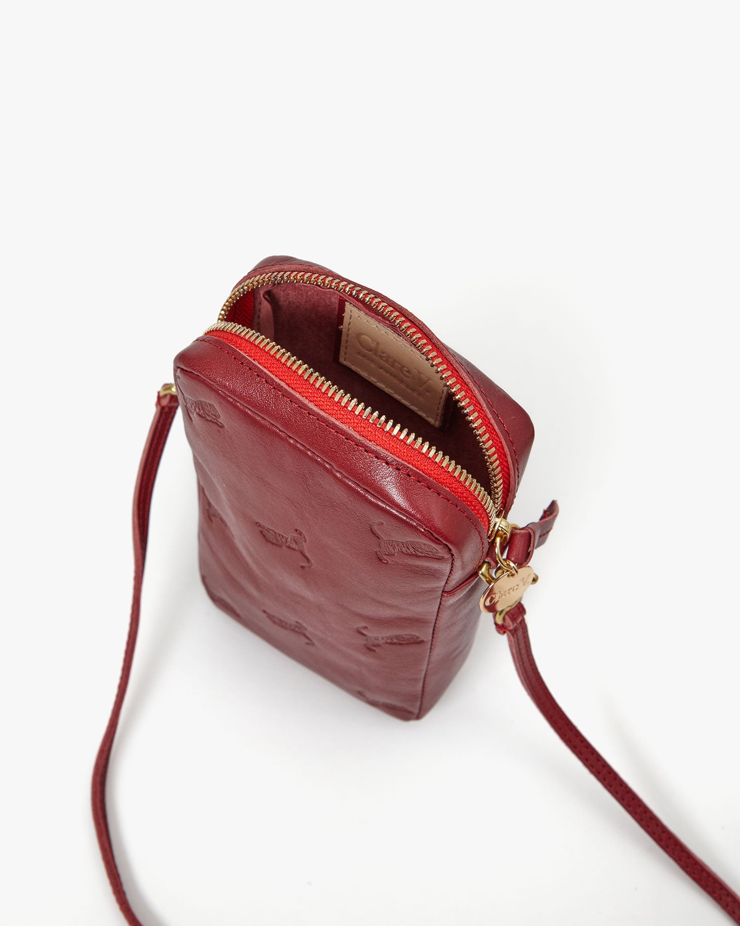 Poche Sportif in Oxblood w/ Tiger Deboss