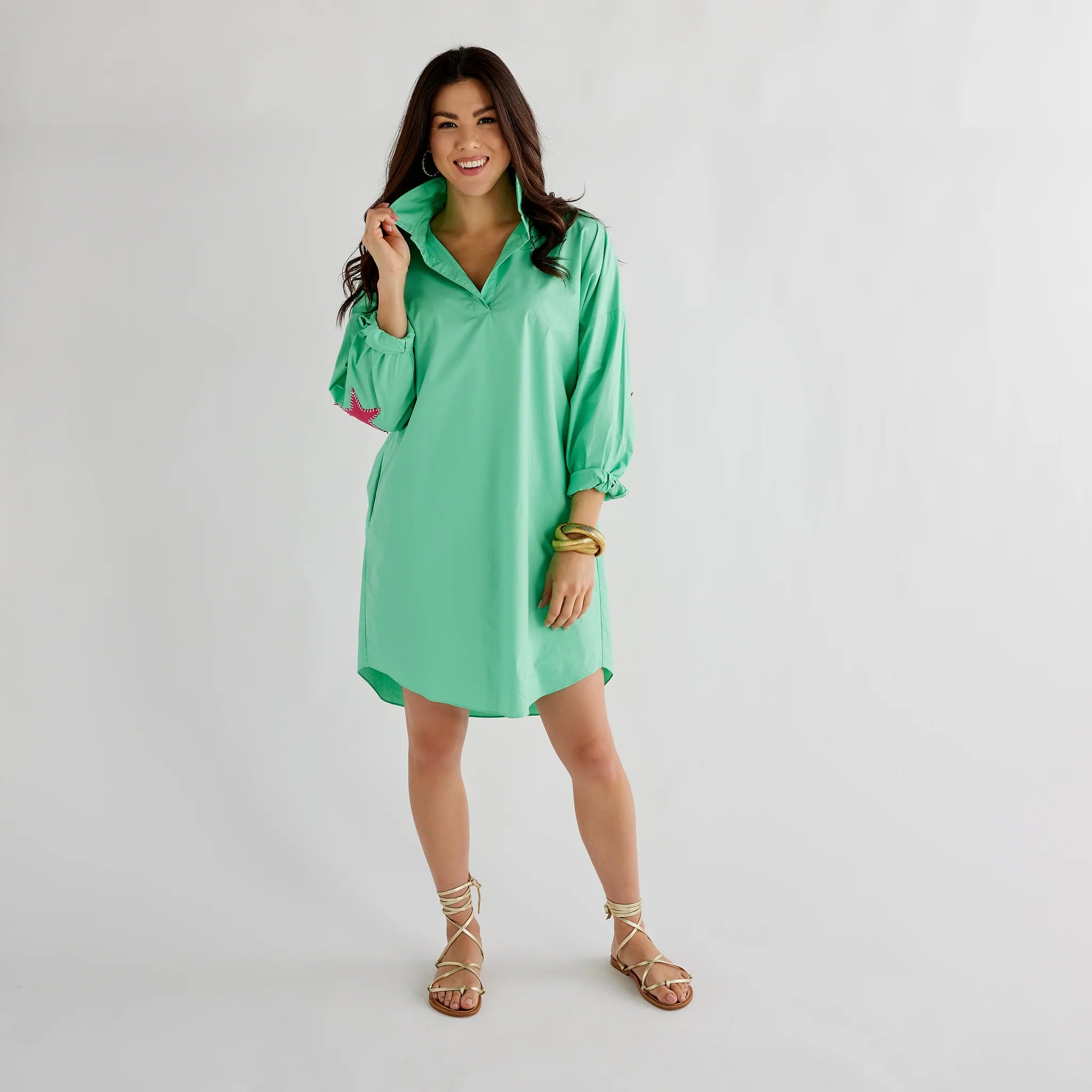 Preppy Star Dress in Green