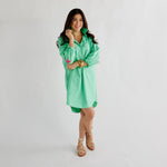 Load image into Gallery viewer, Preppy Star Dress in Green
