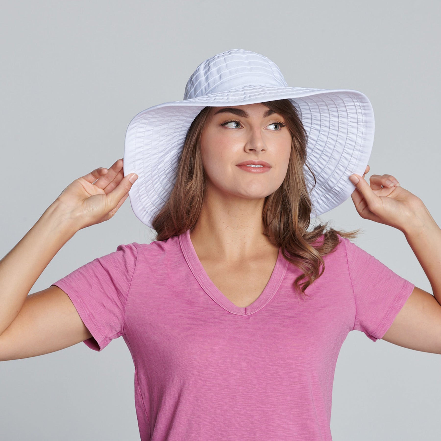 Large Brim Hat with Bow