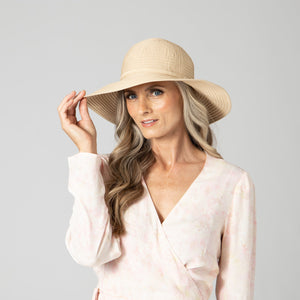 Ribbon Medium Brim Floppy Hat