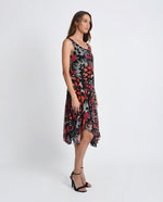 Load image into Gallery viewer, Modern Botanical Tank Dress in Black Helena
