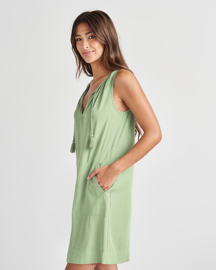 Jennifer Dress in Wheat Grass