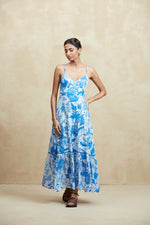 Load image into Gallery viewer, Brittany Midi Dress in Blue Tiffany
