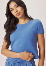 Load image into Gallery viewer, Emerson Short Sleeve Sweater in Perfect Blue
