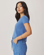 Load image into Gallery viewer, Emerson Short Sleeve Sweater in Perfect Blue

