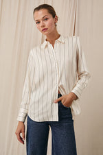 Load image into Gallery viewer, Saige Shirt in Brixton Stripe
