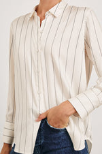 Load image into Gallery viewer, Saige Shirt in Brixton Stripe
