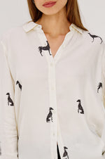 Load image into Gallery viewer, Saige Shirt in Ivory Whippets
