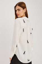 Load image into Gallery viewer, Saige Shirt in Ivory Whippets
