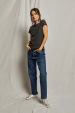 Load image into Gallery viewer, Sheryl Recycled Cotton Baby Tee in Vintage Black
