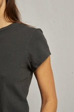 Load image into Gallery viewer, Sheryl Recycled Cotton Baby Tee in Vintage Black
