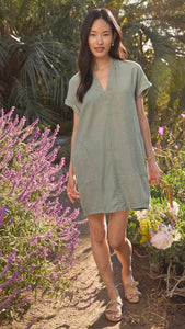 Lauren Dress in Soft Vintage Olive Branch