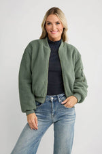 Load image into Gallery viewer, Take Flight Reversible Jacket in Evergreen
