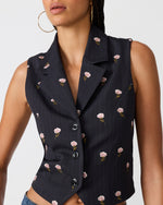 Load image into Gallery viewer, Britton Vest in Navy Stripe
