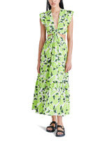 Load image into Gallery viewer, Amanda Midi Dress in Neon Green
