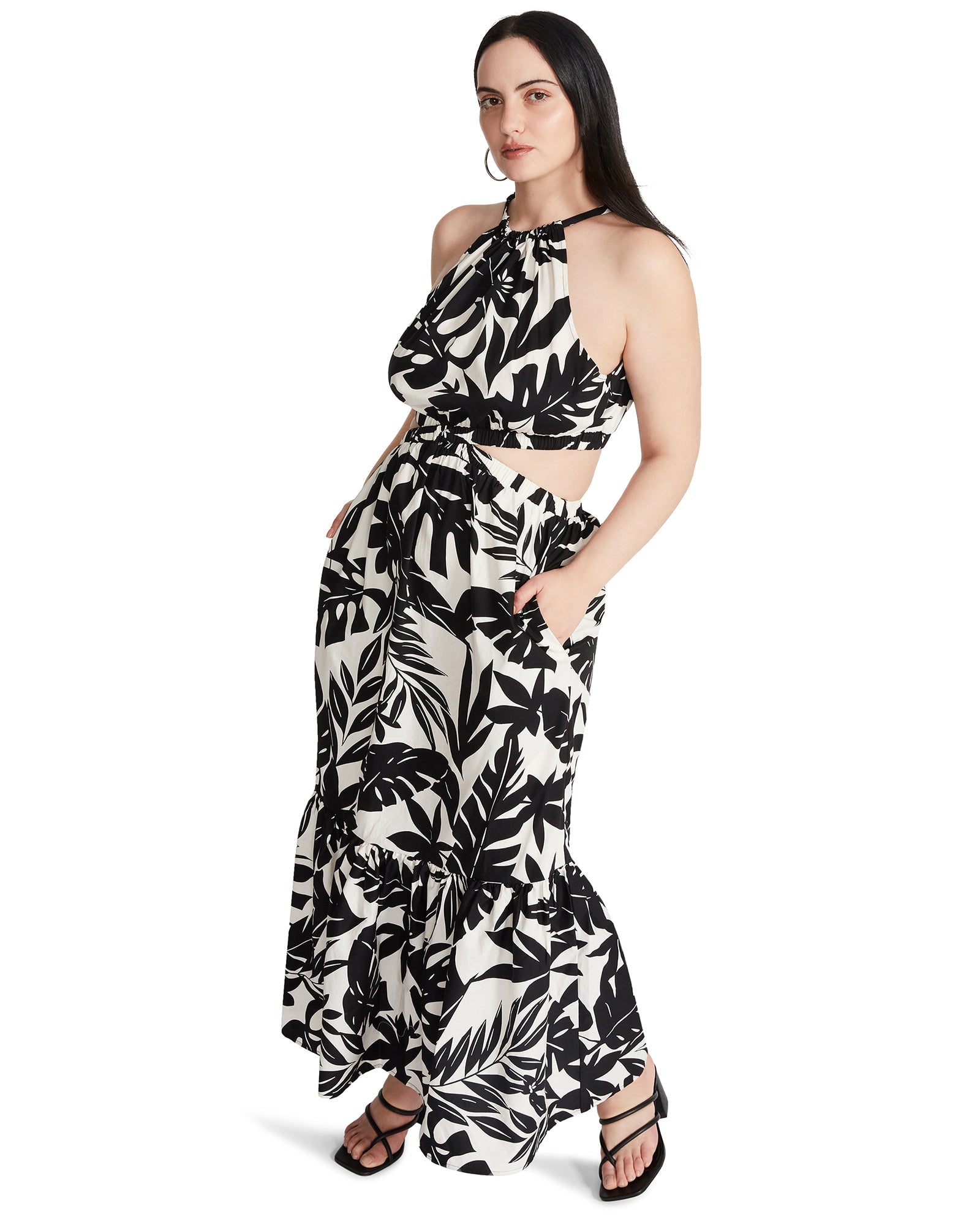 Jules Dress in Black/Ivory