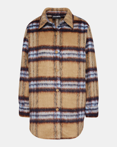 Eldridge Shirt Jacket in Cream Multi