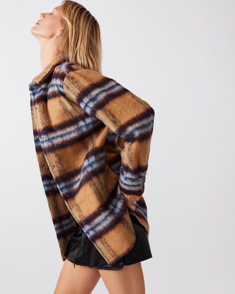 Eldridge Shirt Jacket in Cream Multi