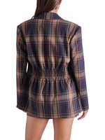 Load image into Gallery viewer, Frida Plaid Jacket in Navy Plaid
