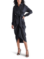 Load image into Gallery viewer, Sula Shirt Dress in Black
