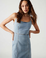 Load image into Gallery viewer, Giselle Dress in Blue Denim
