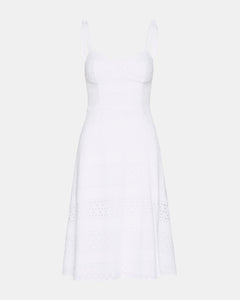 Carlynn Dress in Eyelet White