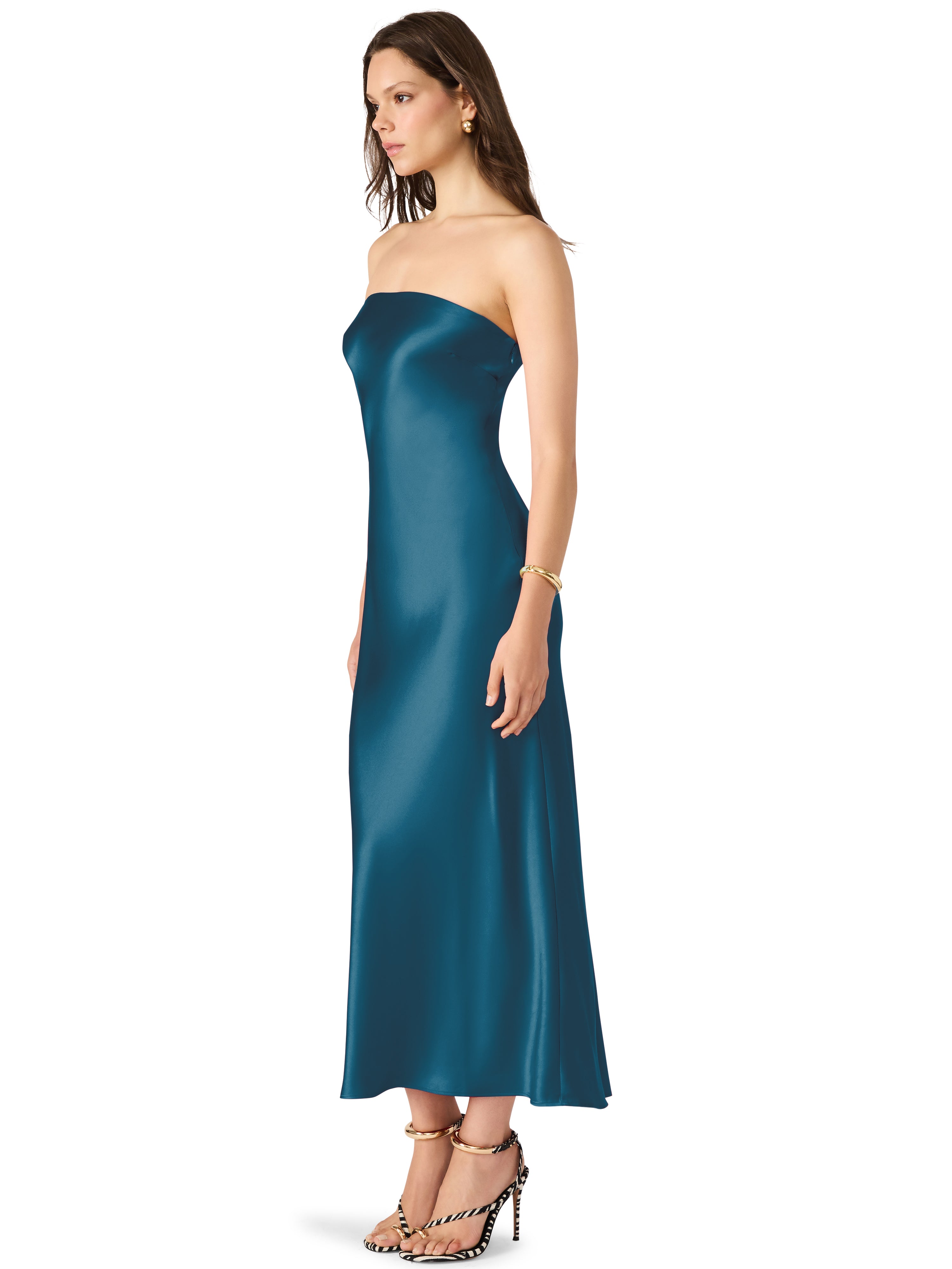 Jessamine Dress in Midnight Teal