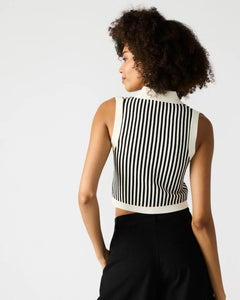 Amery Sweater Vest in Black/White