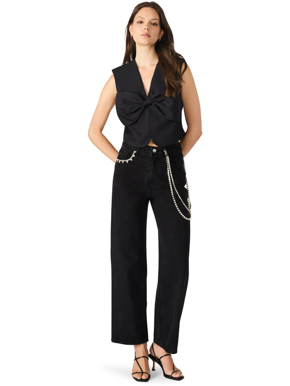 V-Neck Hardware One-Piece Swimsuit