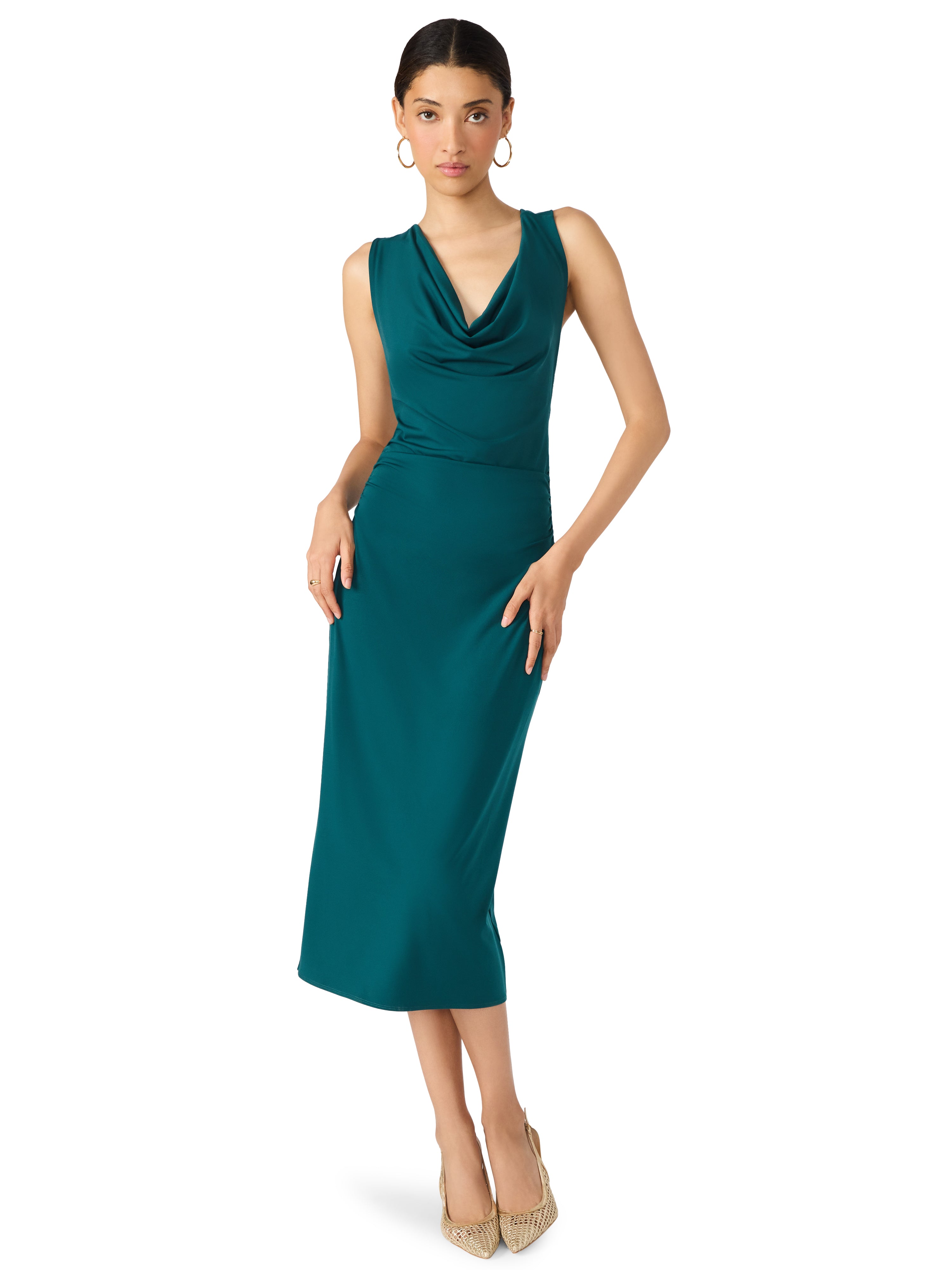 Kalina Dress in Midnight Teal