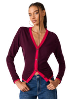 Load image into Gallery viewer, Arwen Cardigan in Deep Fig
