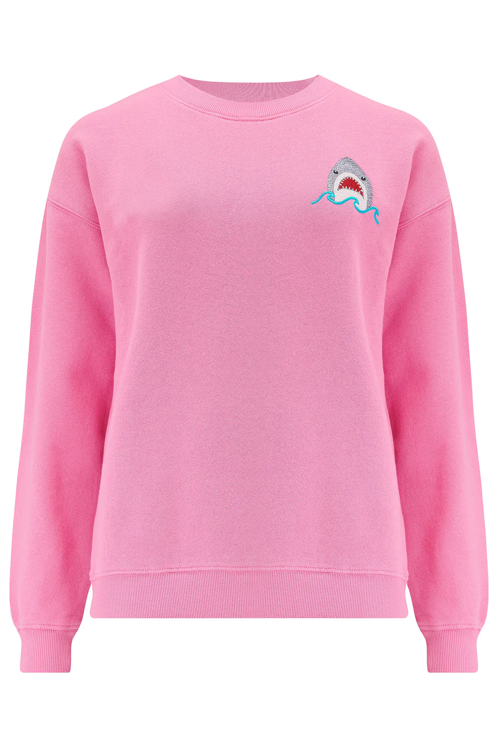 Noah Sweatshirt in Pink with Shark Embroidery