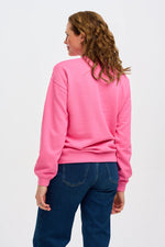 Load image into Gallery viewer, Noah Sweatshirt in Pink with Shark Embroidery
