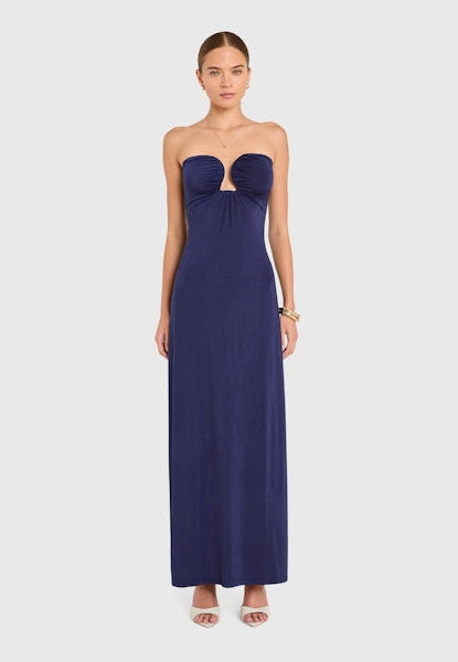 V-Neck Hardware One-Piece Swimsuit