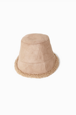 Load image into Gallery viewer, Suede Fisherman Reversible Hat in Camel
