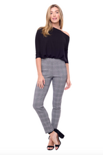 Load image into Gallery viewer, Crossroad Plaid Trouser in Black White
