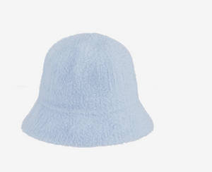 Super Fuzzy Bucket Hat in Baby Blue