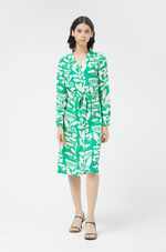 Load image into Gallery viewer, Flower Print Midi Dress in Green

